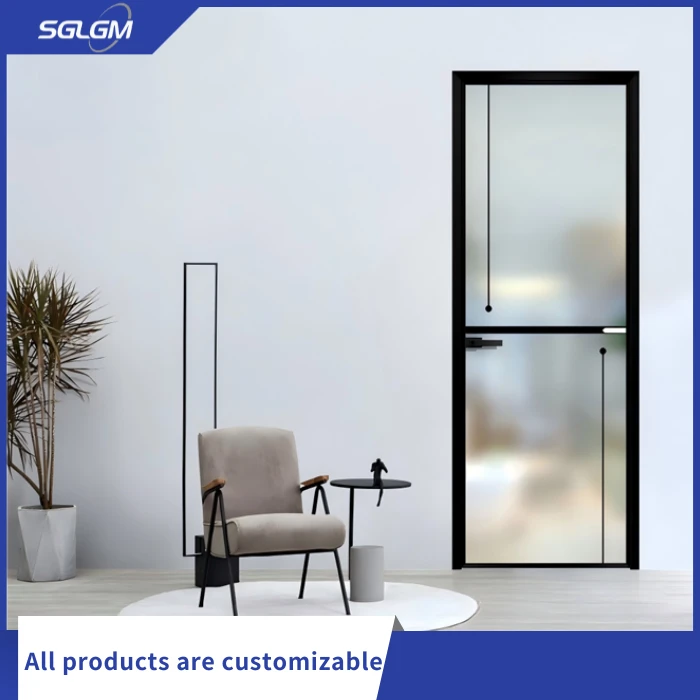 Black Aluminium Internal Glass Doors