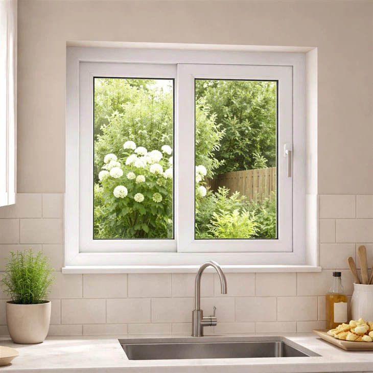 Custom Size UPVC Bathroom Windows factory